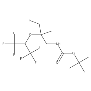 tert-butyl N-{2-[(1,1,1,3,3,3-hexafluoropropan-2-yl)oxy]-3-iodo-2-methylpropyl}carbamate Structure