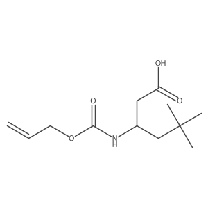 5,5-Dimethyl-3-{[(prop-2-en-1-yloxy)carbonyl]amino}hexanoic acid Structure
