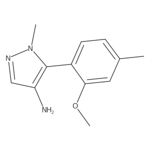 5-(2-Methoxy-4-methylphenyl)-1-methyl-1H-pyrazol-4-amine结构式