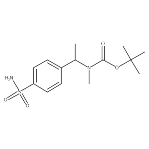 tert-butyl N-methyl-N-[1-(4-sulfamoylphenyl)ethyl]carbamate结构式