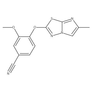 3-Methoxy-4-({6-methylimidazo[2,1-b][1,3,4]thiadiazol-2-yl}oxy)benzonitrile Structure