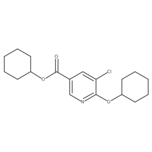 Cyclohexyl 5-chloro-6-(cyclohexyloxy)pyridine-3-carboxylate结构式