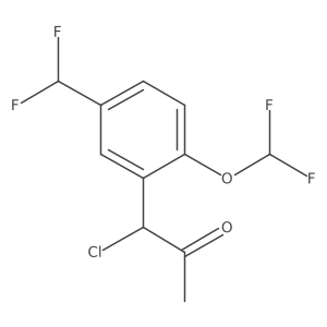 1-Chloro-1-(2-(difluoromethoxy)-5-(difluoromethyl)phenyl)propan-2-one结构式