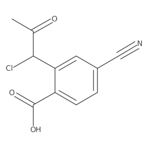 2-(1-Chloro-2-oxopropyl)-4-cyanobenzoic acid结构式