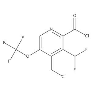 4-(Chloromethyl)-3-(difluoromethyl)-5-(trifluoromethoxy)picolinoyl chloride结构式