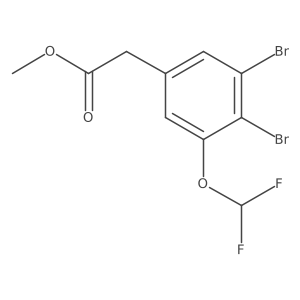 Methyl 3,4-dibromo-5-(difluoromethoxy)phenylacetate Structure