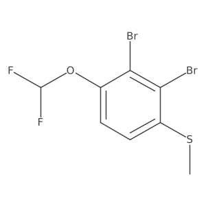 (2,3-Dibromo-4-(difluoromethoxy)phenyl)(methyl)sulfane结构式