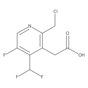 2-(Chloromethyl)-4-(difluoromethyl)-5-fluoropyridine-3-acetic acid结构式