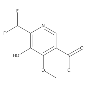 2-(Difluoromethyl)-3-hydroxy-4-methoxypyridine-5-carbonyl chloride结构式