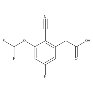 2-(2-Cyano-3-(difluoromethoxy)-5-fluorophenyl)acetic acid Structure