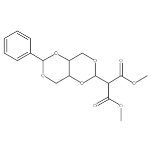 Dimethyl 2-((4AS,8AR)-6-phenyltetrahydro-[1,3]dioxino[5,4-D][1,3]dioxin-2-YL)malonate结构式