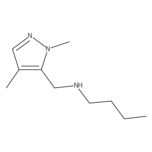 butyl[(1,4-dimethyl-1H-pyrazol-5-yl)methyl]amine Structure