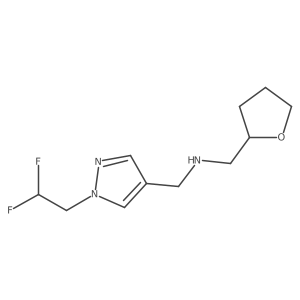 {[1-(2,2-difluoroethyl)-1H-pyrazol-4-yl]methyl}[(oxolan-2-yl)methyl]amine结构式