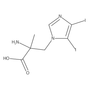 2-Amino-3-(4,5-diiodo-1H-imidazol-1-yl)-2-methylpropanoic acid结构式