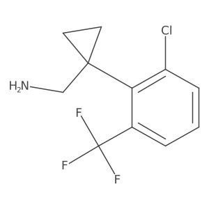 {1-[2-Chloro-6-(trifluoromethyl)phenyl]cyclopropyl}methanamine Structure