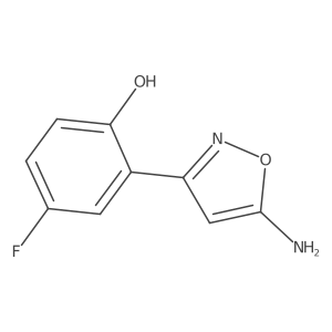 2-(5-Amino-1,2-oxazol-3-yl)-4-fluorophenol结构式