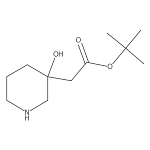 Tert-butyl 2-(3-hydroxypiperidin-3-yl)acetate Structure