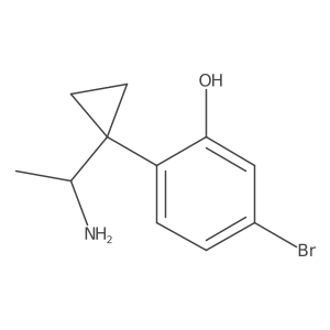2-[1-(1-Aminoethyl)cyclopropyl]-5-bromophenol结构式
