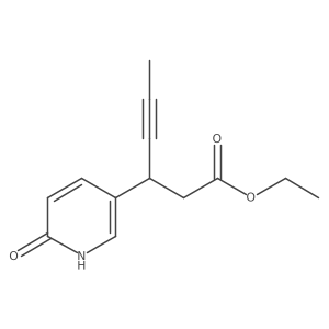 Ethyl 3-(6-hydroxypyridin-3-yl)hex-4-ynoate Structure