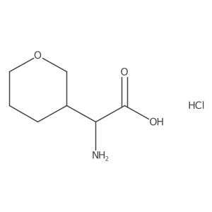 2-Amino-2-(oxan-3-yl)acetic acid hydrochloride结构式