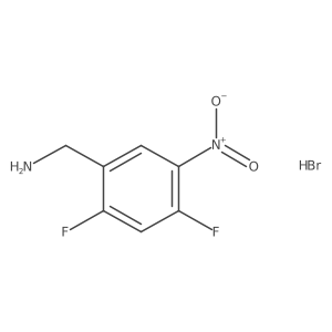 (2,4-Difluoro-5-nitrophenyl)methanamine hydrobromide Structure