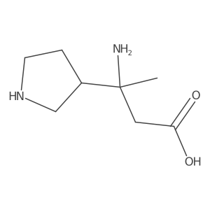 3-Amino-3-(pyrrolidin-3-yl)butanoic acid Structure