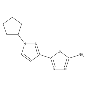 5-(1-cyclopentyl-1H-pyrazol-3-yl)-1,3,4-thiadiazol-2-amine Structure