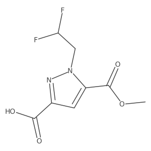 1-(2,2-difluoroethyl)-5-(methoxycarbonyl)-1H-pyrazole-3-carboxylic acid Structure