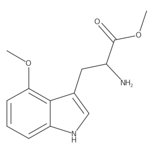 (S)-Methyl 2-amino-3-(4-methoxy-1H-indol-3-yl)propanoate结构式