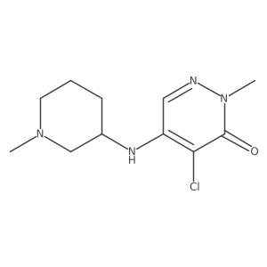 4-chloro-2-methyl-5-{[(3S)-1-methylpiperidin-3-yl]amino}-2,3-dihydropyridazin-3-one结构式