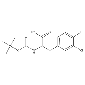 (2R)-2-{[(tert-butoxy)carbonyl]amino}-3-(3-chloro-4-fluorophenyl)propanoic acid Structure
