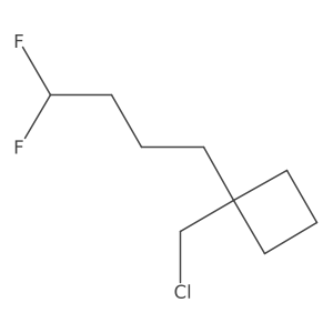 1-(Chloromethyl)-1-(4,4-difluorobutyl)cyclobutane结构式
