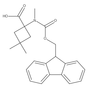 Fmoc-3,3-dimethylcyclobutane-1-methylamino-1-carboxylic acid Structure