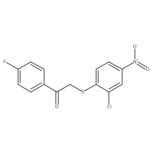 2-[(2-Chloro-4-nitrophenyl)thio]-1-(4-fluorophenyl)ethanone结构式