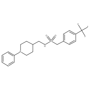 N-((1-(pyridin-3-yl)piperidin-4-yl)methyl)-1-(4-(trifluoromethyl)phenyl)methanesulfonamide Structure