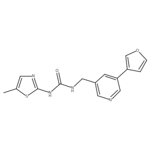 1-((5-(Furan-3-yl)pyridin-3-yl)methyl)-3-(5-methylthiazol-2-yl)urea Structure