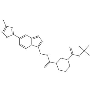 Tert-butyl 3-(((7-(3-methyl-1,2,4-oxadiazol-5-yl)-[1,2,4]triazolo[4,3-a]pyridin-3-yl)methyl)carbamoyl)piperidine-1-carboxylate Structure