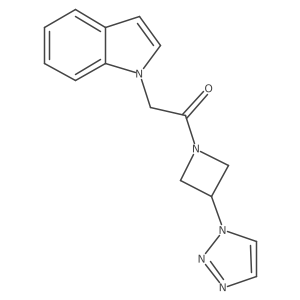 1-(3-(1H-1,2,3-triazol-1-yl)azetidin-1-yl)-2-(1H-indol-1-yl)ethanone Structure