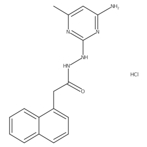 N'-(4-amino-6-methylpyrimidin-2-yl)-2-(naphthalen-1-yl)acetohydrazide hydrochloride Structure