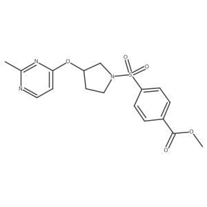 Methyl 4-({3-[(2-methylpyrimidin-4-yl)oxy]pyrrolidin-1-yl}sulfonyl)benzoate Structure