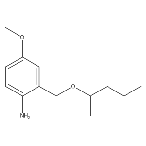4-Methoxy-2-[(pentan-2-yloxy)methyl]aniline Structure