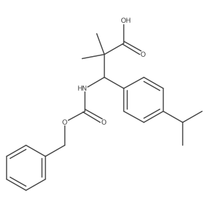 3-{[(Benzyloxy)carbonyl]amino}-2,2-dimethyl-3-[4-(propan-2-yl)phenyl]propanoic acid Structure