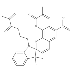 2-(8-(Methacryloyloxy)-3',3'-dimethyl-6-nitrospiro[chromene-2,2'-indolin]-1'-yl)ethyl methacrylate结构式