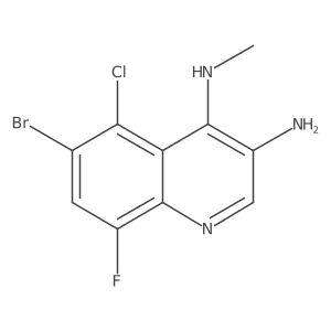 6-Bromo-5-chloro-8-fluoro-N4-methylquinoline-3,4-diamine结构式