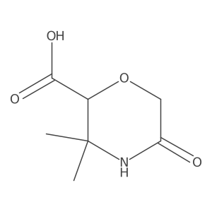 3,3-Dimethyl-5-oxomorpholine-2-carboxylic acid Structure