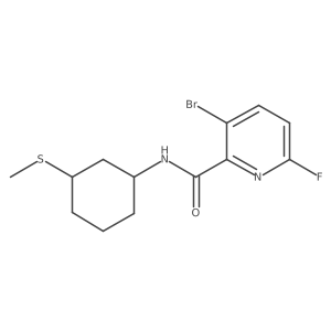 3-bromo-6-fluoro-N-[3-(methylsulfanyl)cyclohexyl]pyridine-2-carboxamide Structure