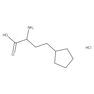 2-Amino-4-cyclopentylbutanoic acid hydrochloride Structure