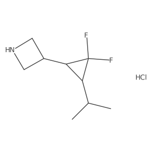 3-[2,2-Difluoro-3-(propan-2-yl)cyclopropyl]azetidine hydrochloride结构式