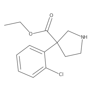 Ethyl 3-(2-chlorophenyl)pyrrolidine-3-carboxylate Structure