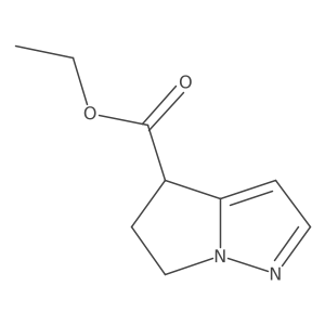 Ethyl 5,6-dihydro-4H-pyrrolo[1,2-b]pyrazole-4-carboxylate结构式